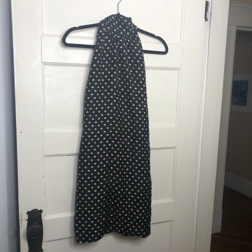 Silk Polka Dot Black and White Dress